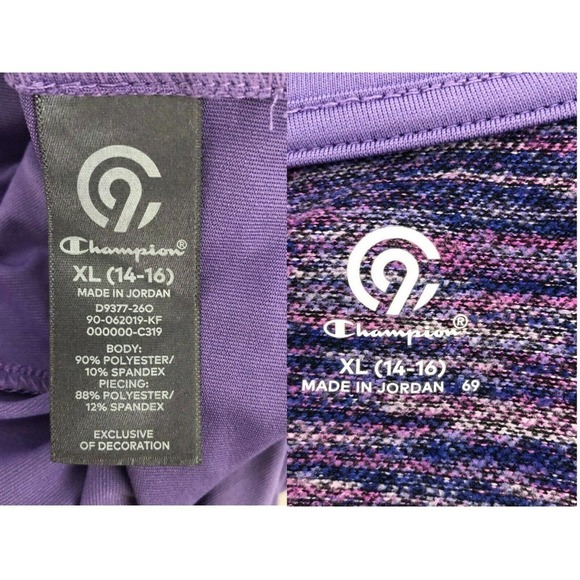 Girls Champion C9 Lavender Purple Track Full Zip Shirt Top XL 14-16 Long Sleeve - Picture 12 of 12